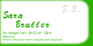 sara bruller business card
